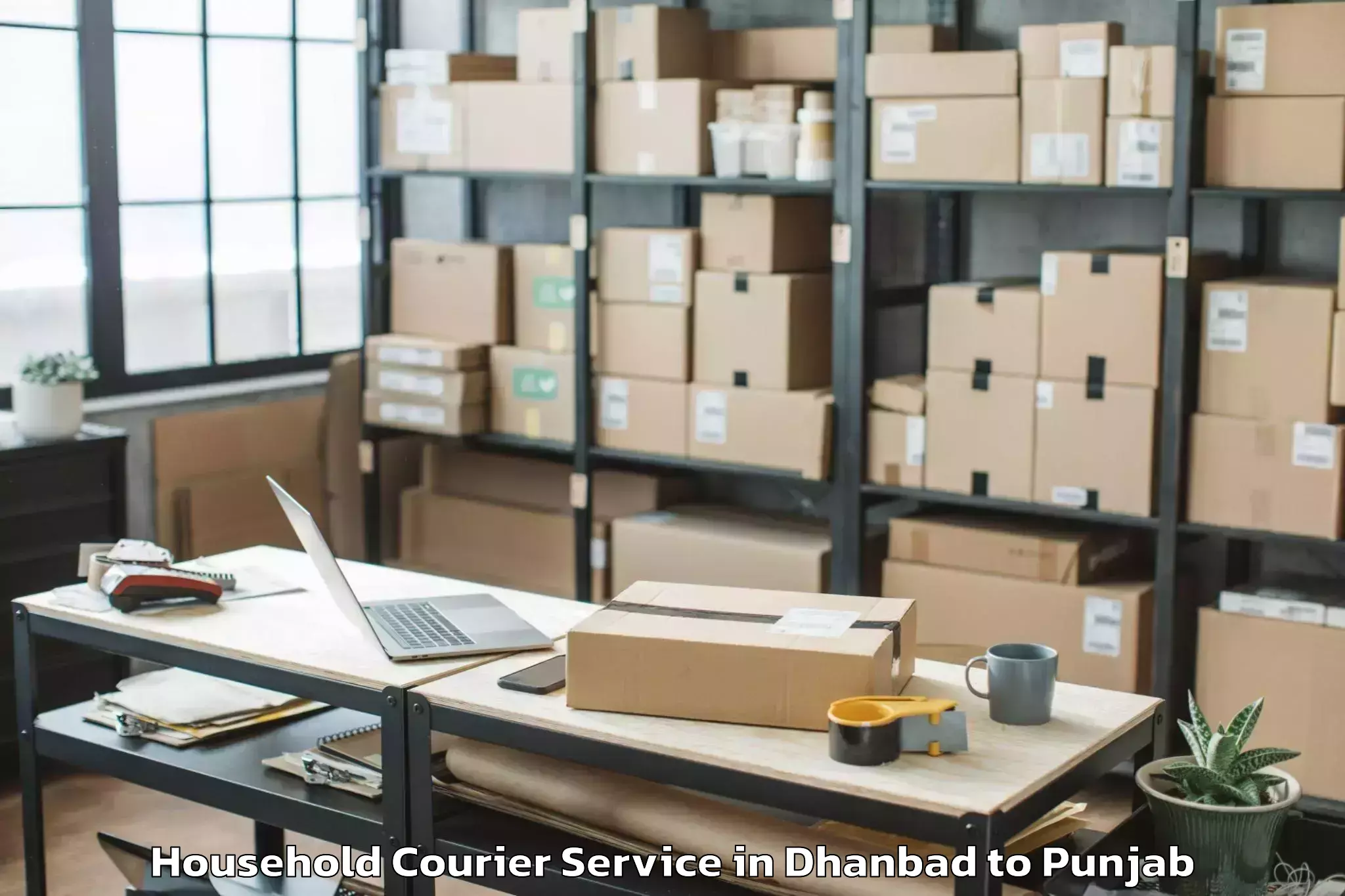 Book Your Dhanbad to Mansa Household Courier Today